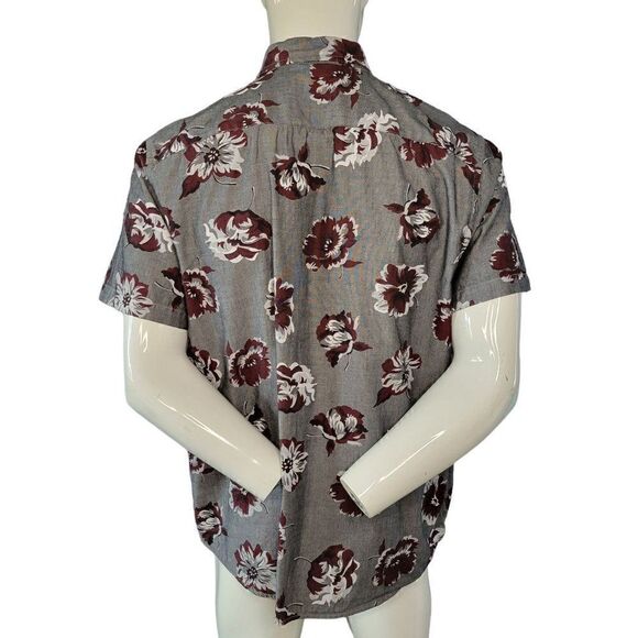 Express Men's Floral Short Sleeve Shirt (Size XL) - Picture 7 of 8